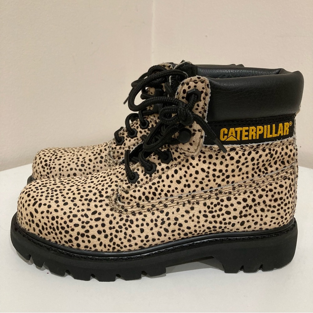 Caterpillar Spotted Pony Hair Work Boots - 6